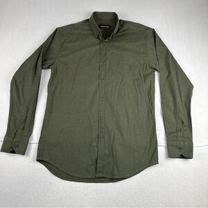 Dsquared2 Womens Button Up Shirt Long Sleeve Large Army Green Casual Logo